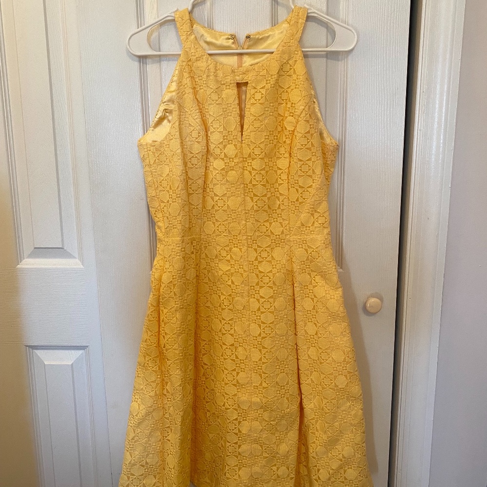 White House Black Market Yellow Dress